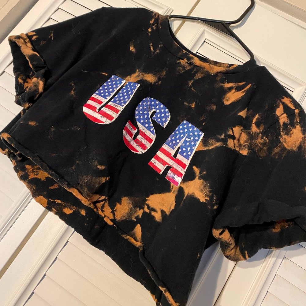 Bleached & Cropped Tee USA